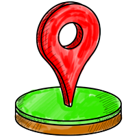 Illustration of a location pin