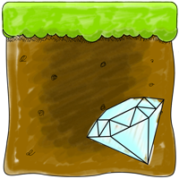 Diamond mining illustration