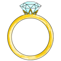 Diamond ring illustration