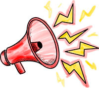 Illustration of a megaphone