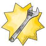 Engineering spanner illustration