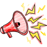 Illustration of a megaphone