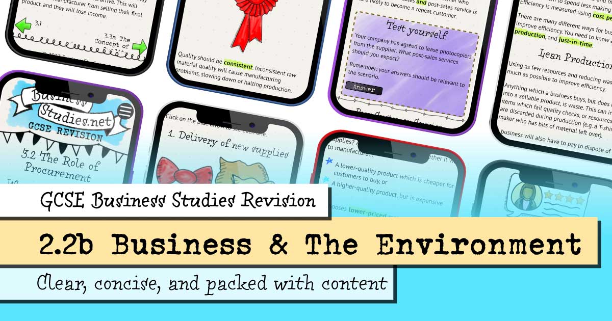 2.2b The Environment Revision ☆ BusinessStudies.net